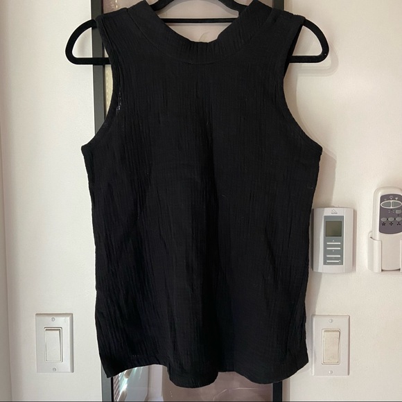 Allison Wonderland Pillar Mara Blouse Sleeveless Black Size 2 - Picture 4 of 8